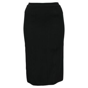Giorgio Armani Midi High-Waisted Pencil Skirt in Black Wool